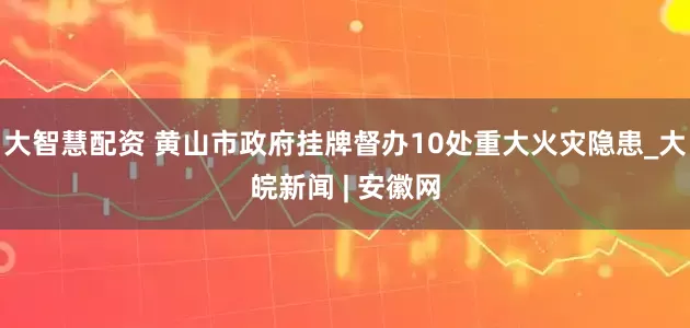 大智慧配资 黄山市政府挂牌督办10处重大火灾隐患_大皖新闻 | 安徽网